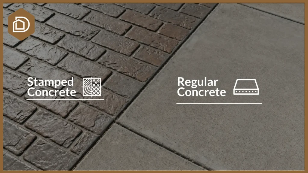 Comparison between plain concrete versus stamped concrete