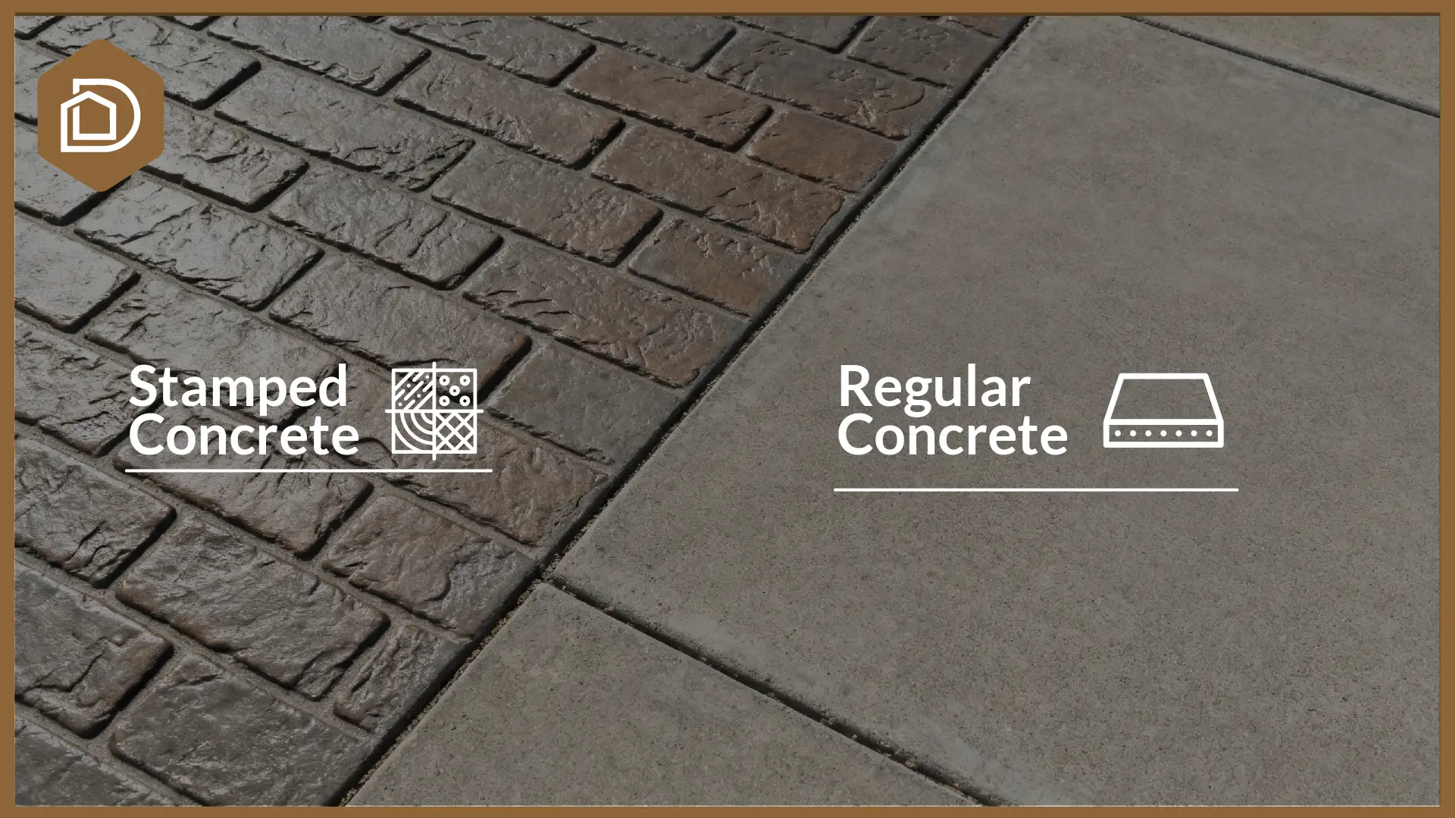Comparison between plain concrete versus stamped concrete