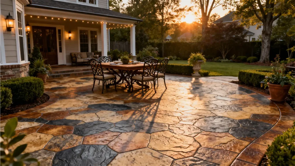 Creative stamped concrete patterns
